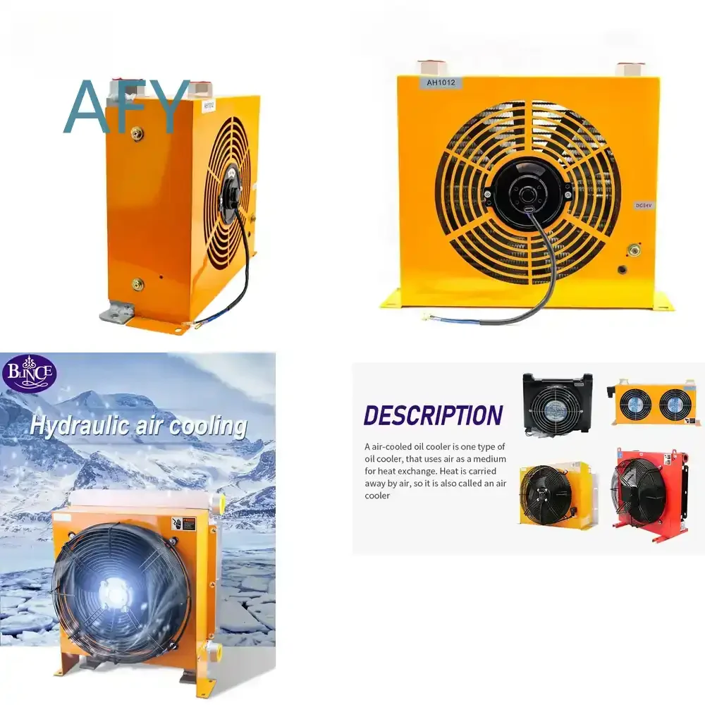 AH1012T-CA for Truck Loader Forklift Oil Cooler Hydraulic System 380V 220V 12V 24V Small Engine Fan for Heavy Duty Industrial