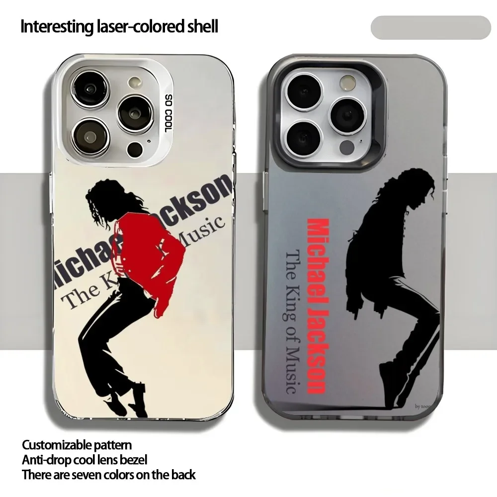 

M-Michael Joseph Jacksons Phone Case Fashion Case For IPhone 16 15 14 Plus 13 12 11 Pro Max X Xs XR 8 7 Matte Colorful Silver Ha