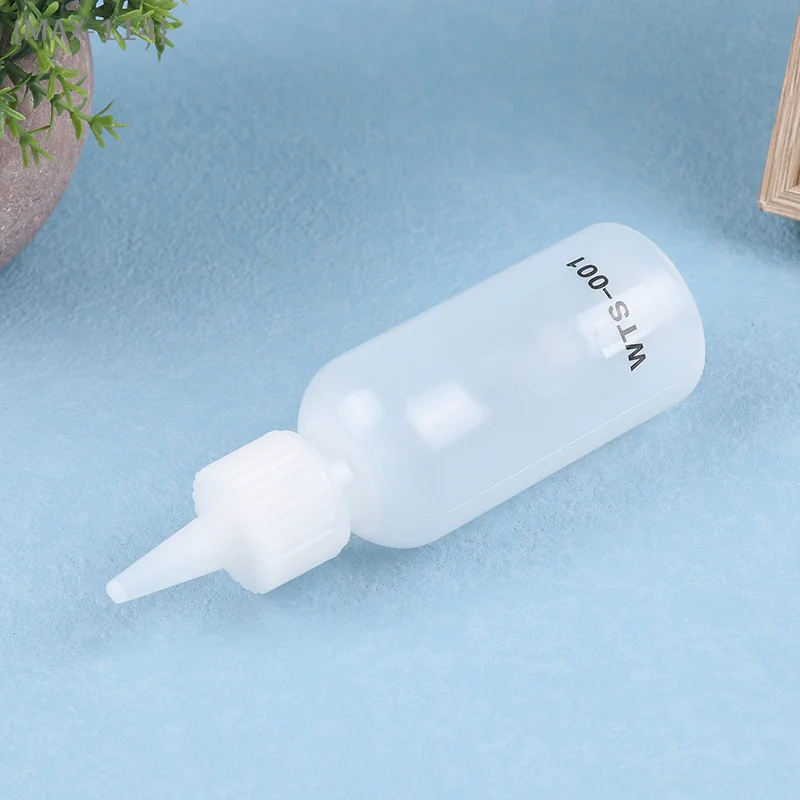 【F2】1 pieza 50ML WTS-001 alcohol líquido plástico con aguja para dispensador de pasta de flux de soldadura para reparación de PCB de teléfono 4