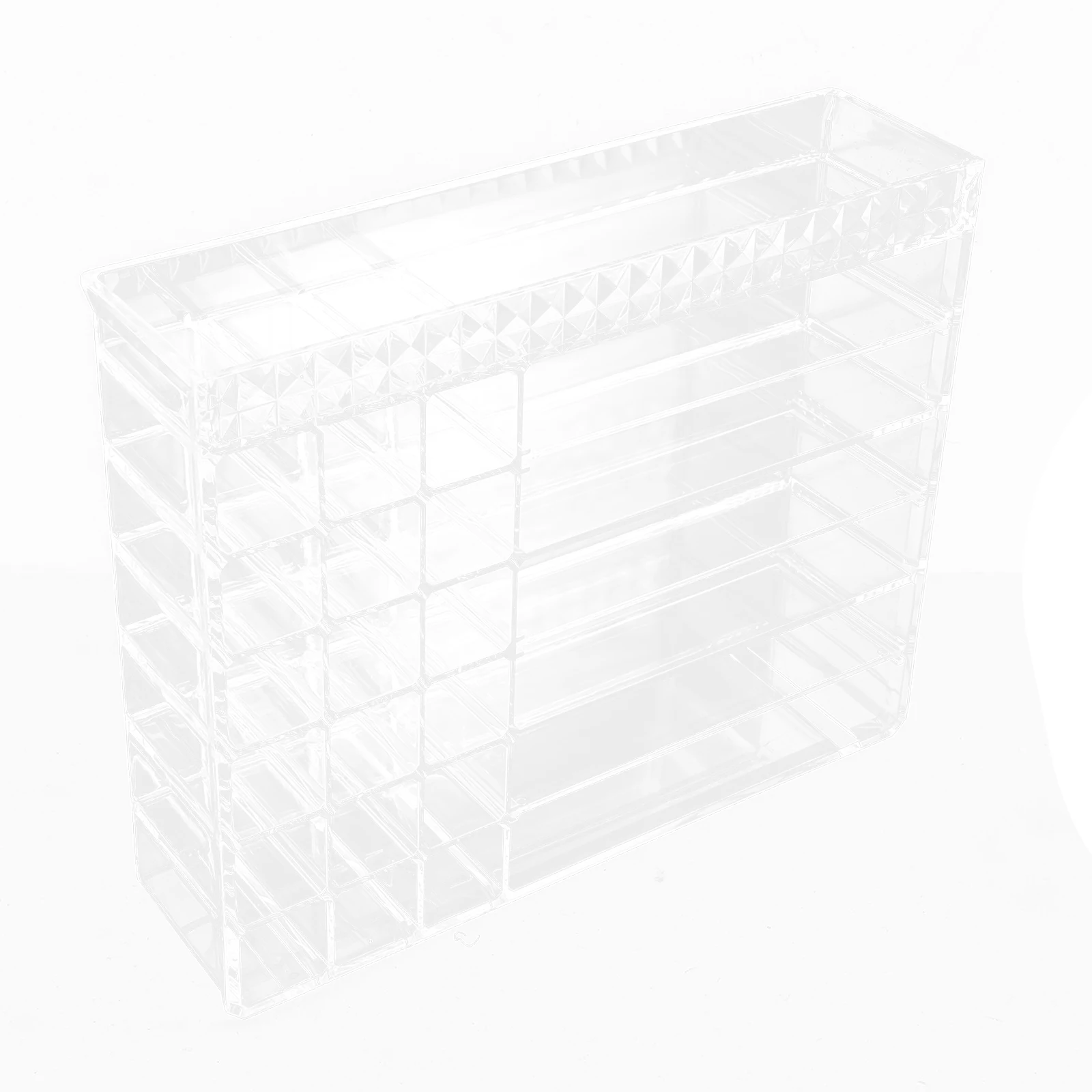 

Storage Box Makeup Organizer Lipstick Holder Large Capacity Durable Acrylic Material Smooth Surface Practical Use