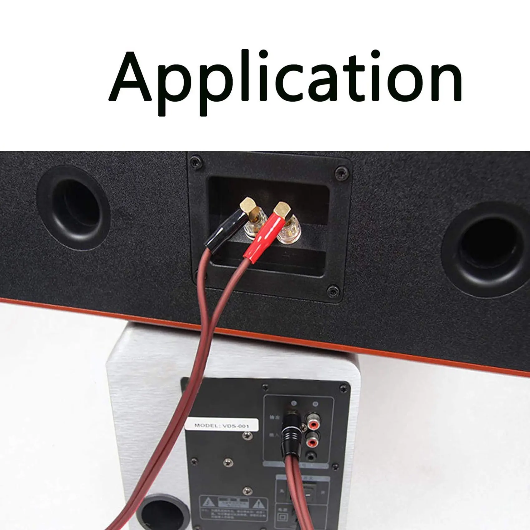 Banana Plug to RCA Speaker Cable,Speaker Wire RCA Male to Banana Plugs(2Banana) 4N OFC HiFi Speaker Wire 2M Rich