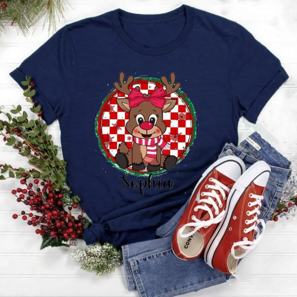 Personalized Women Christmas Tops Bow Ball Cap Women Christmas Design Tops Comfortable Personality Women O-neck Sweatshirt