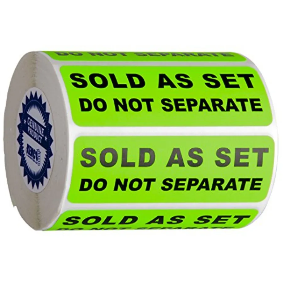 

Sold as a Set Do Not Separate Labels Stickers by 3" X " Fluorescent Green FBA Labels Shipping Labels (000