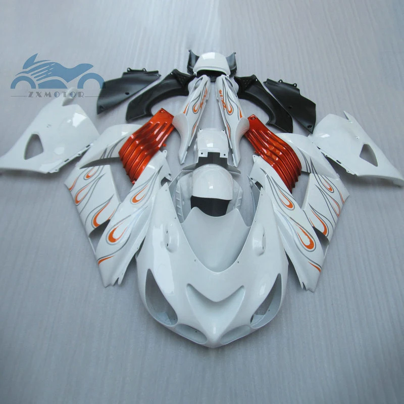 

Upgrade your Injection fairings kit for KAWASAKI Ninja ZX14R 2006 2007-2010 2011 ABS fairing kits ZX 14R 06-11 white orange sets