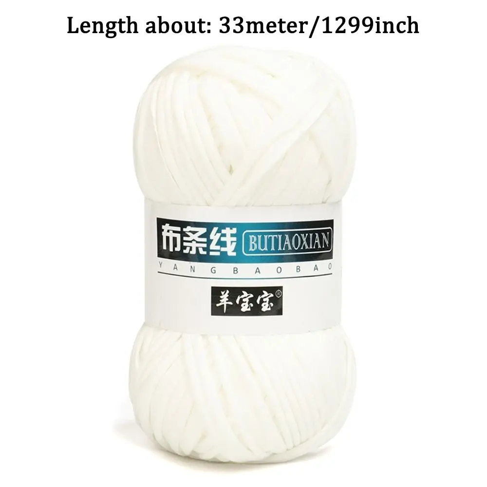 1Pc 100g T Shirt Thick Soft Cloth Yarn for Hand Knitting Crochet Woven Handbag Blanket Thick threads DIY mat slipper basket line