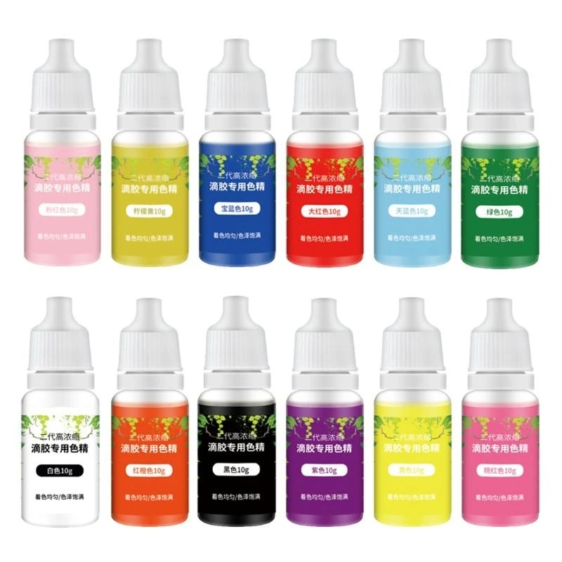 

Epoxy Resin Colorant 12 Colors Epoxy Resin Pigment Epoxy Resin Dye for Resin Jewelry DIY Crafts Art Making 10ml Each