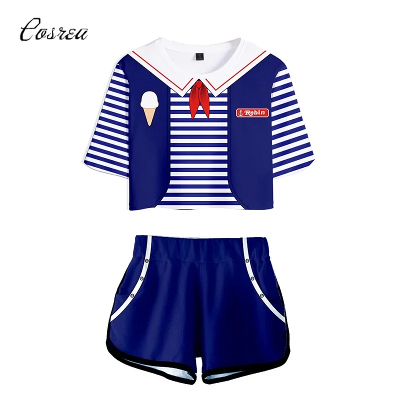 Stranger T Shirt Eleven Costume Shirts Shorts Sets Short Sleeve Tops Women Girls Sportswear Harajuku Tees Disfraz