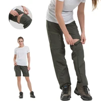 (S-5XL)Pantalones de senderismo convertibles de secado rápido para hombre y mujer con bolsillo con cremallera desmontable hasta pantalones cortos para ciclismo/pesca/trekking/viajes