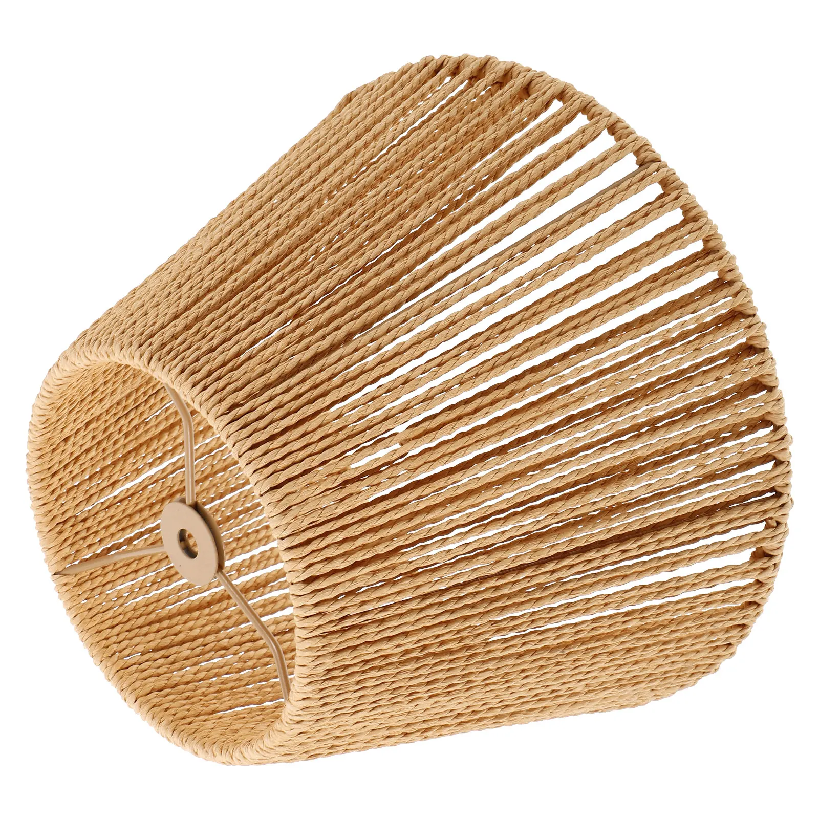 

Woven Lampshade for Table Lamps Boho Rattan Shade Large Hanging Light Cover Natural Fiber Spray Painted Pendant Fixture Design