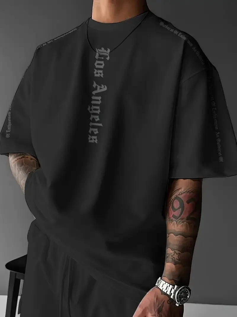 

The new men's T-shirt for the summer of 2025 is breathable lightweight casual and fashionable with letter prints