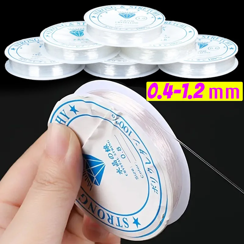 1/5rolls Elastic Transparent Crystal Beading Thread Cords for Jewelry Making Bracelet DIY Beads Strong String Stretch Line Rope