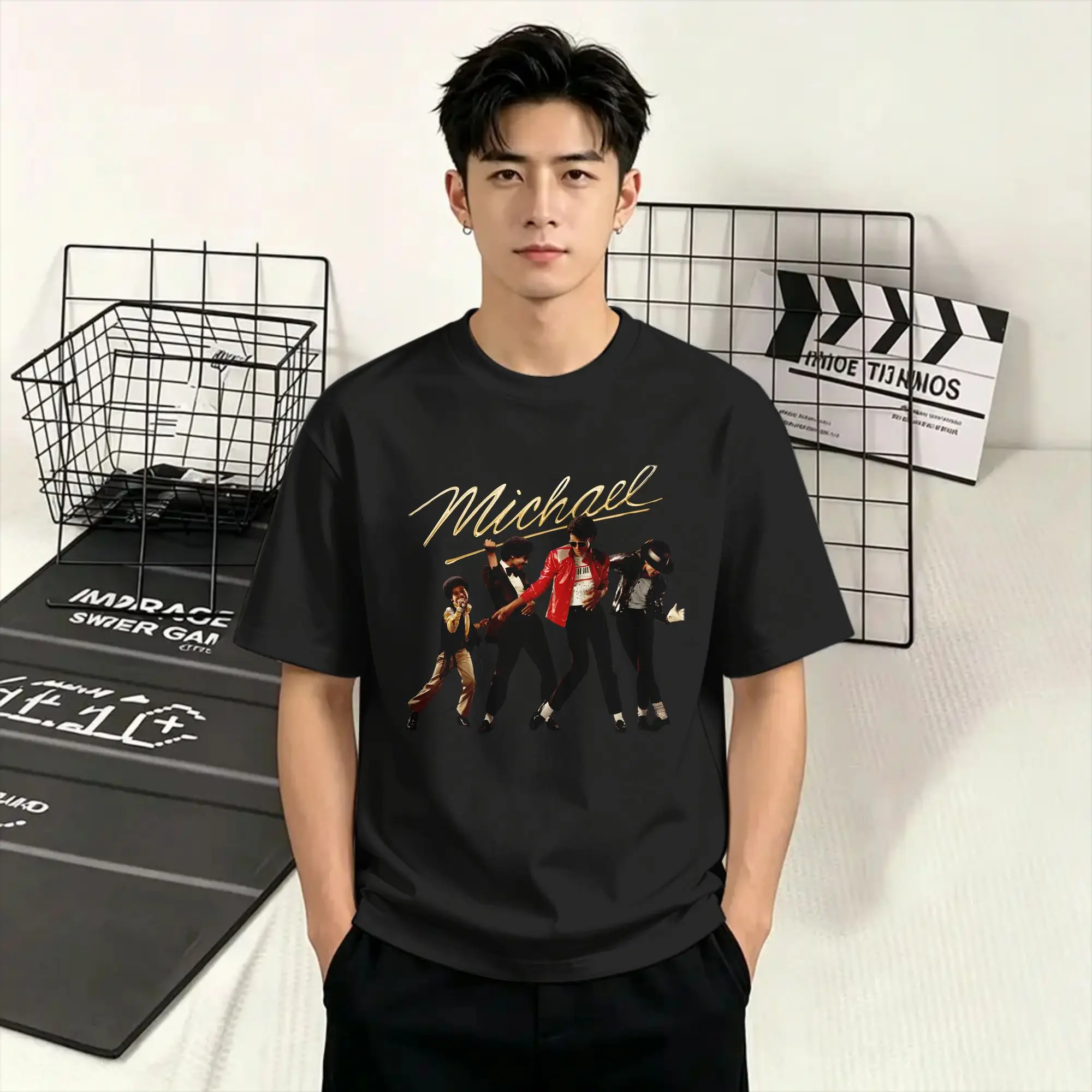 Men T-Shirt Story Michael Film 2026  Funny 100% Cotton Tee Shirt Short Sleeve MJ T Shirts Crew Neck Clothing Gift Idea