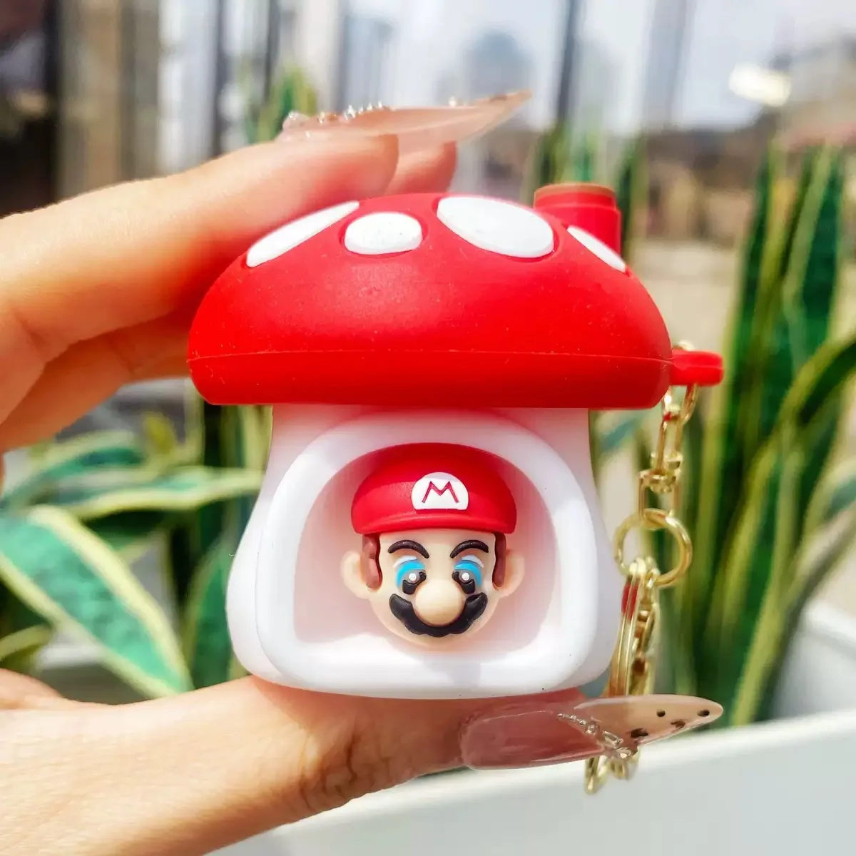 Creative Mushroom Mario Press-It Fun Red Giant Mushroom Pendant Super Mario Stress Relief Keychain Gift