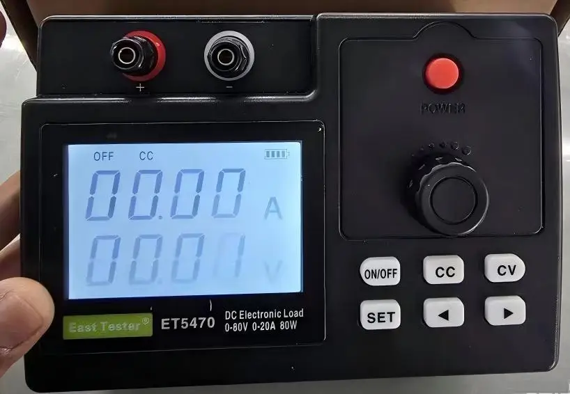 80W DC electronic load  Portable small handheld ET5470/ET5471 80V/20A 150V/20A  built-in 3000mA rechargeable battery