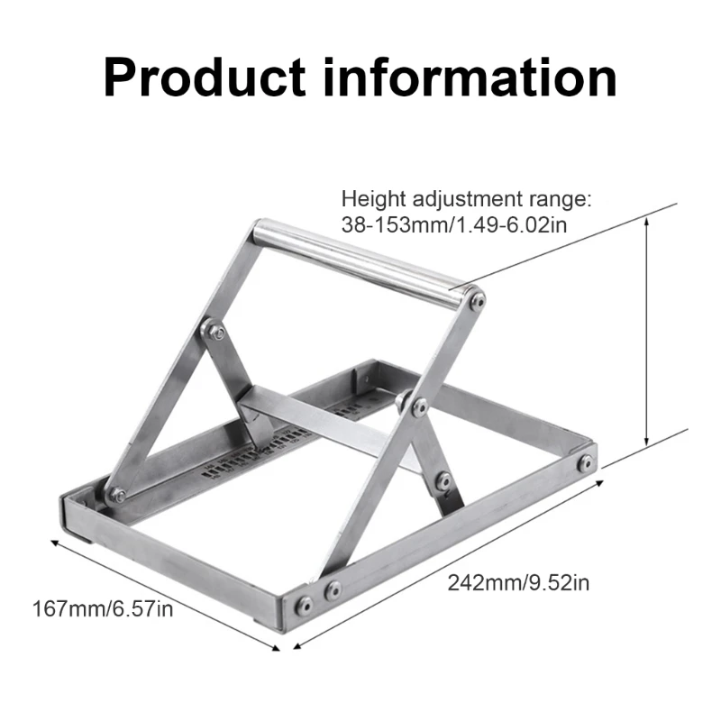 Adjustable Cutting Machine Support Frame Foldable Support Holder Lifting Roller 203C