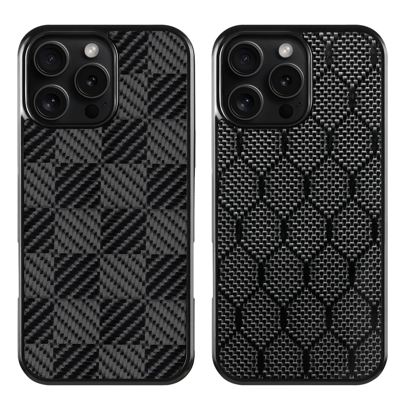 

Genuine Aramid Carbon Fiber Magsafe Case for iPhone 17 16 15 14 13 12 Pro Max Chessboard Gids Honeycomb Twill Frame Armor Cover