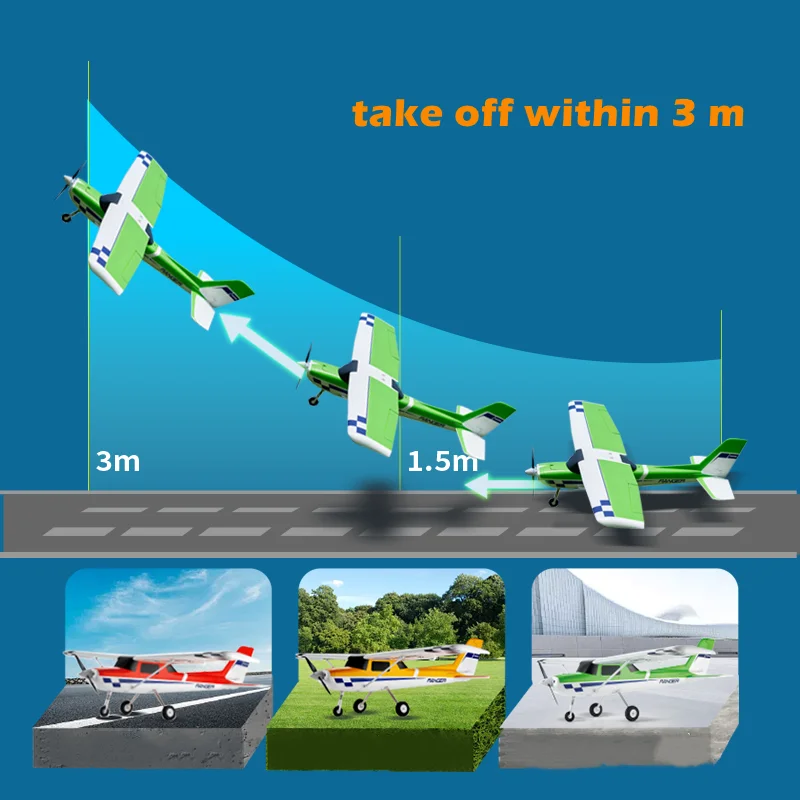 FMS 1220mm Ranger V2 Trainer Beginner RC Airplane Plane with Reflex Gyro Autobalance 4CH 3S PNP Model Aircraft Floats optional