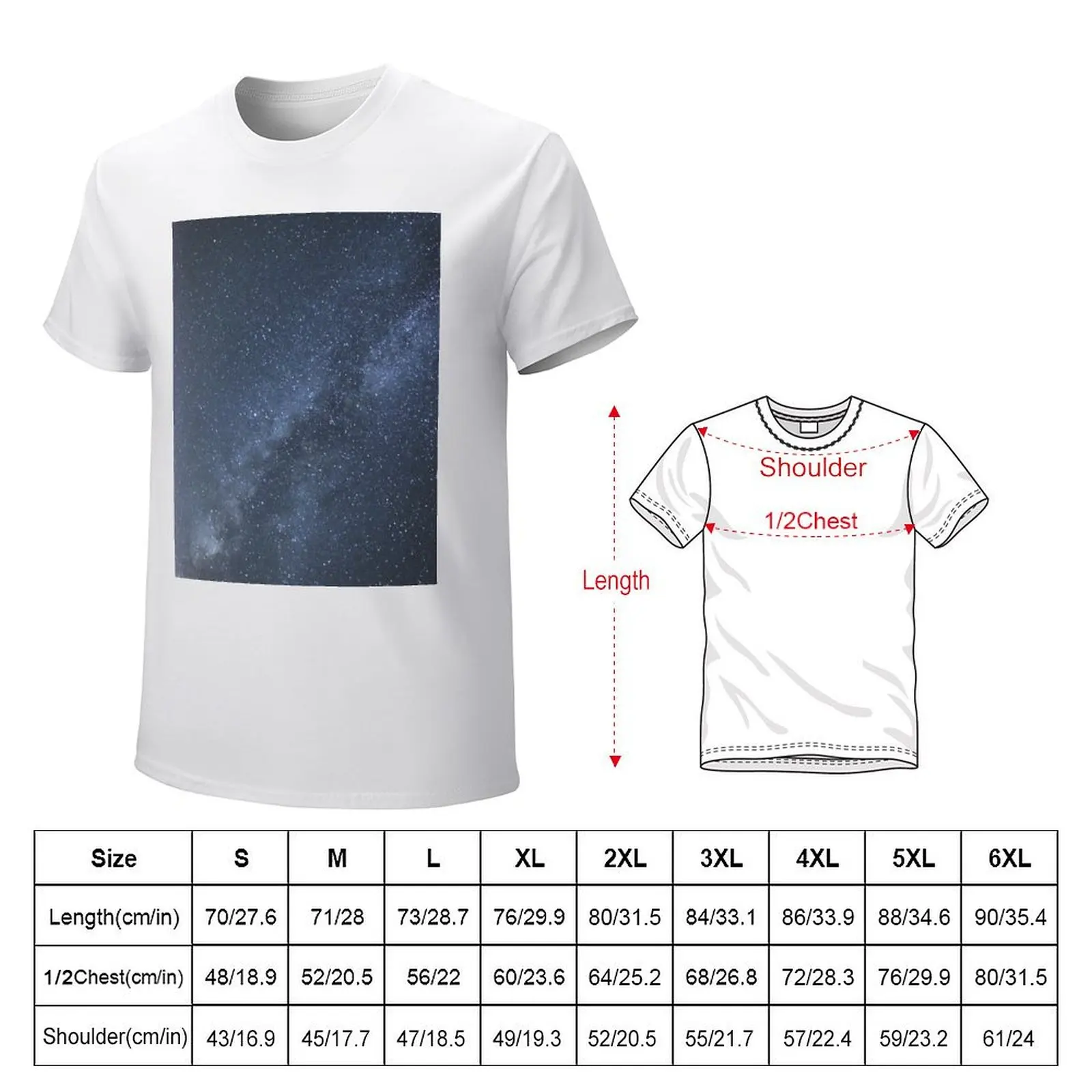 Milky Way Natture and Landscape Photography T-Shirt for a boy korean fashion oversized plain t shirts men