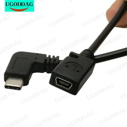 Type C Male to Mini USB Female Quick Charging Cable Charger Data Transfer Cable For Computer Synchronization Data Transmission