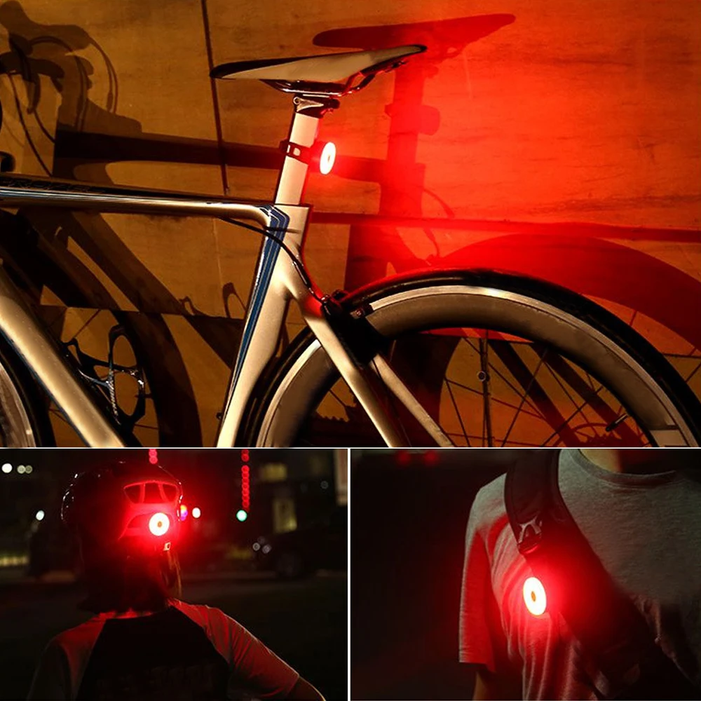 

1pc Mini Bicycle Taillight Bike Rear Tail Light USB Rechargeable Flashlight Safety Warning Lamp Bicycle Light Accessories