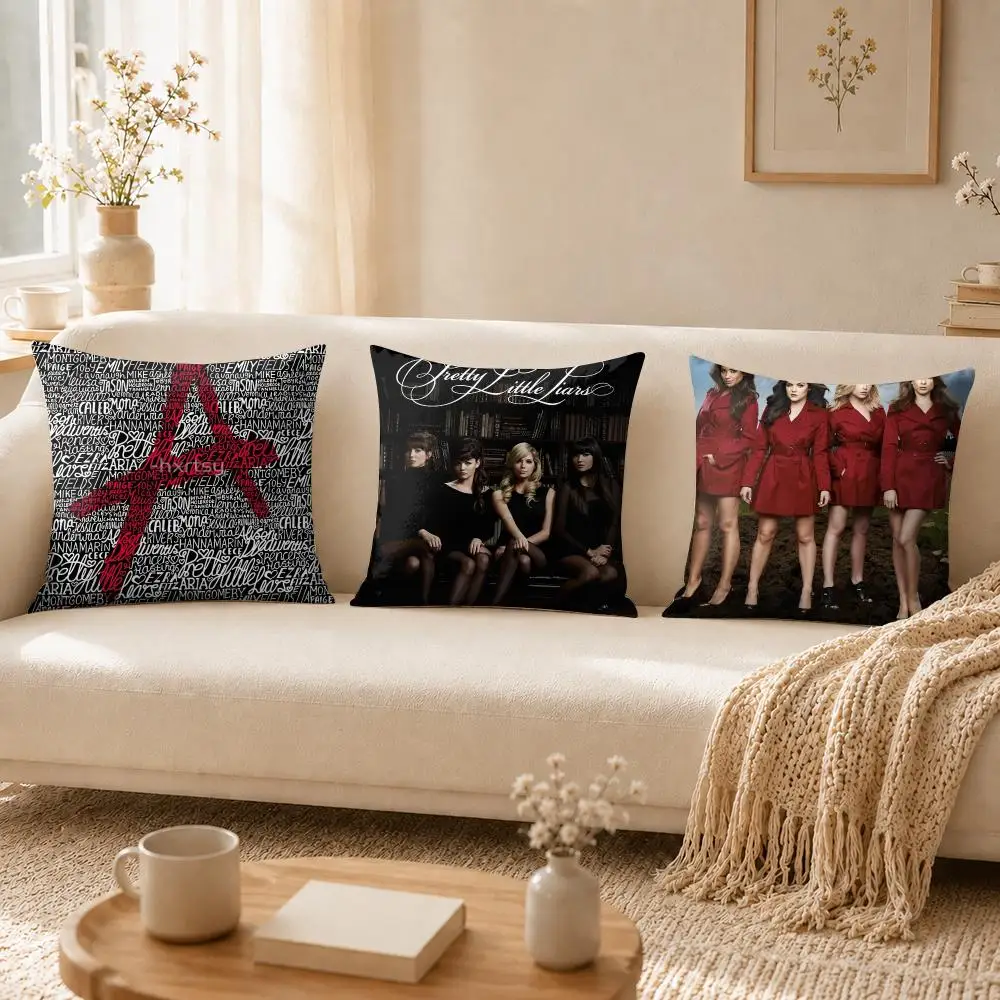 Pretty Little L-Liars Cushion Cover Soft Short Plush Pillow Cases Hidden Zipper Cutecore Sofa Bedroom Home Decor Gift
