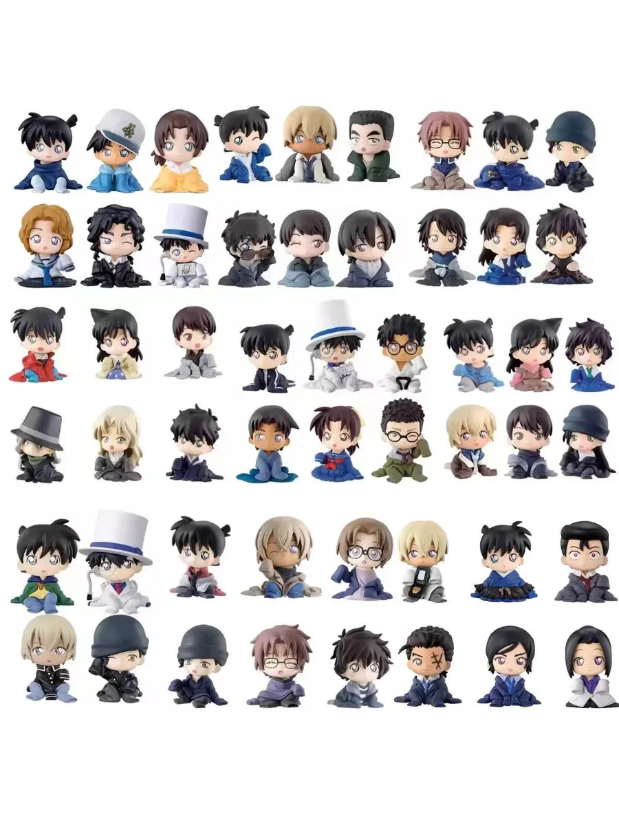 Detektiv Conan Sitzpose-Serie Gashapon Shuichi Akai Subaru Okiya Ran Mouri Actionfigur Modell Spielzeug