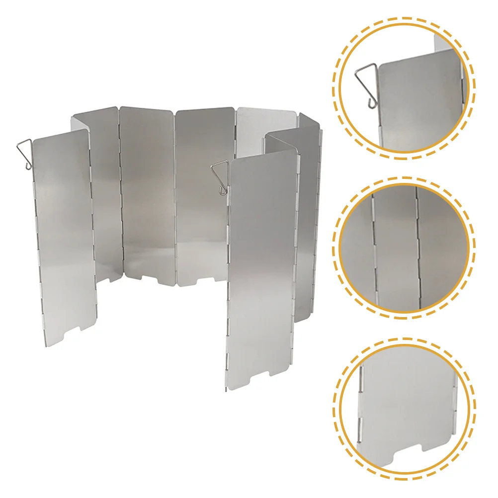 

Portable Windscreen For Stove Lightweight Foldable Burner Windproof Camping Cooking Anti-Wind Tool Outdoor Furnace