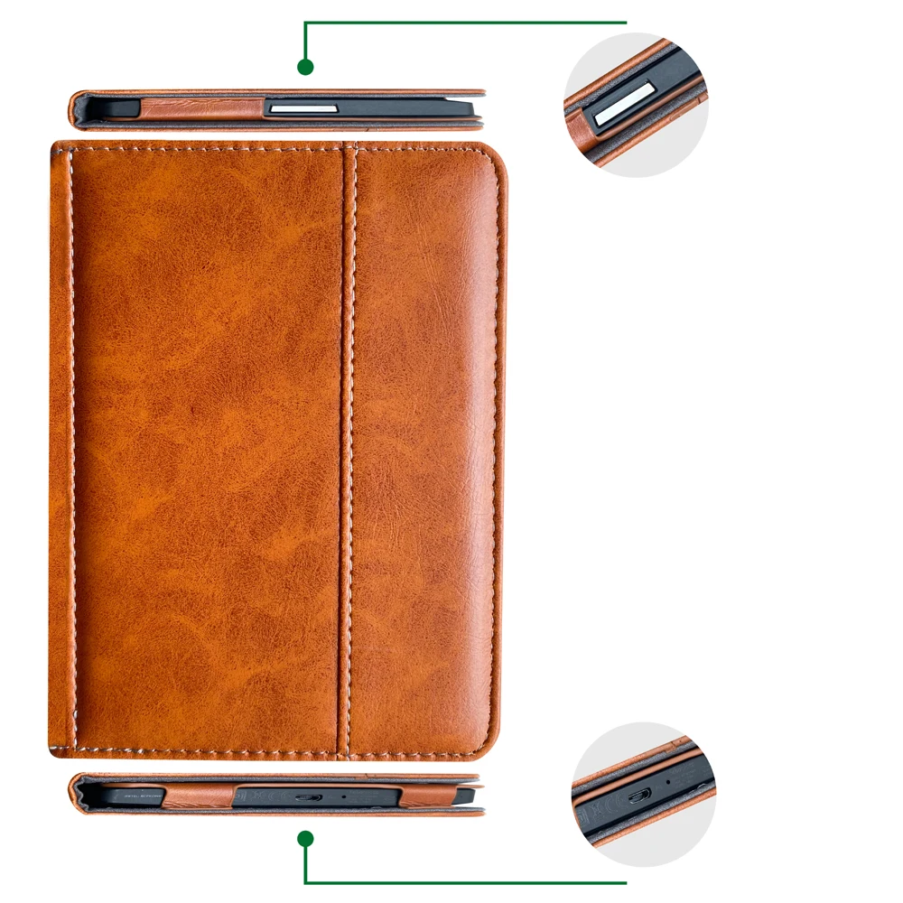 Etui na Kobo Nia 6" (Model - N306) Skórzane etui na e-book z magnetycznym zamknięciem, ochronne, z funkcją automatycznego usypiania i funkcją Funda. — zdjęcie produktu 3