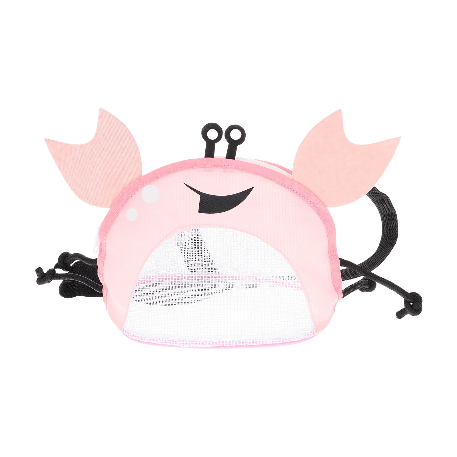 حقيبة شبكية لطيفة على شكل سرطان البحر للأطفال، مجموعة صدفة ذات سعة كبيرة، مواد آمنة ومتينة، مثالية للسفر على الشاطئ وحمام السباحة #4