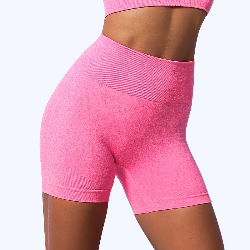 14 Colors Stock Cheap Price Gym Clothing High Elastic Seamless Workout Sports Short for Women