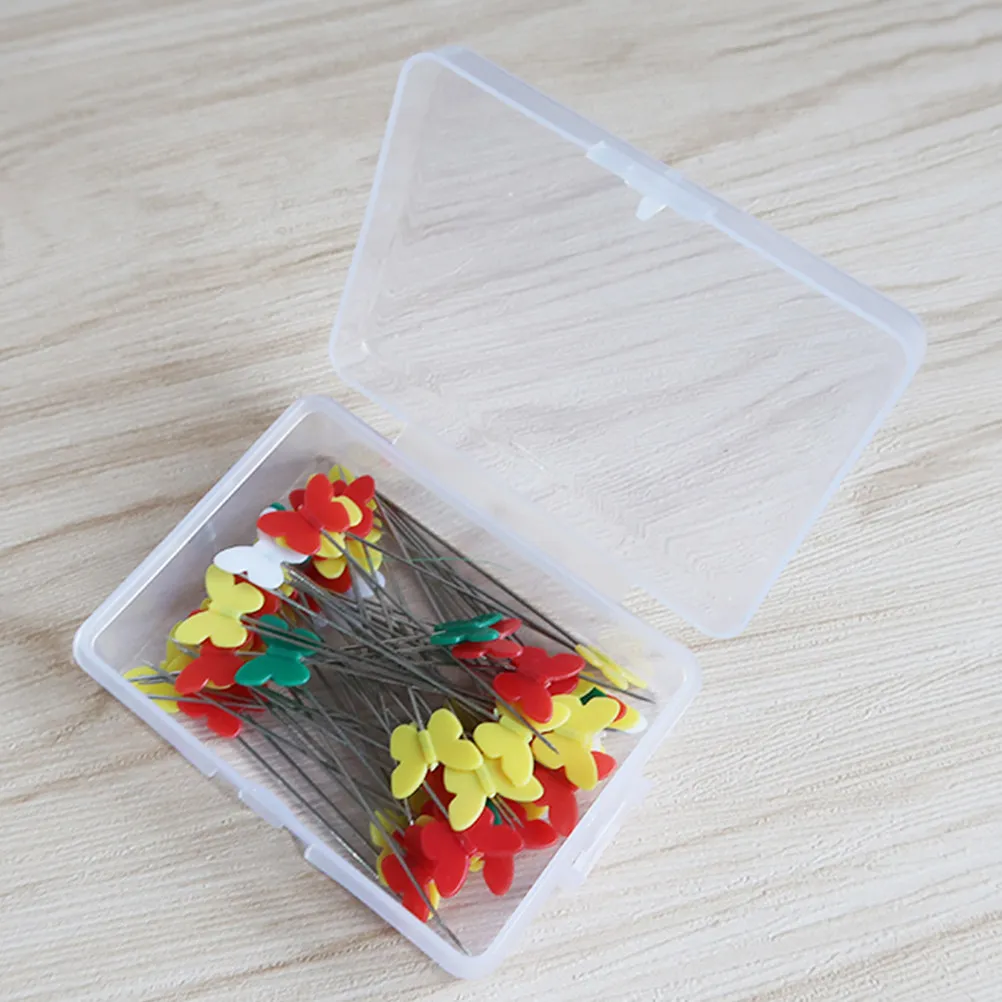

200Pcs Colorful Butterfly Head Patchwork Pins Plastic Flat Head Push Sewing DIY Crafts Marking Accessories Patchwork Pins