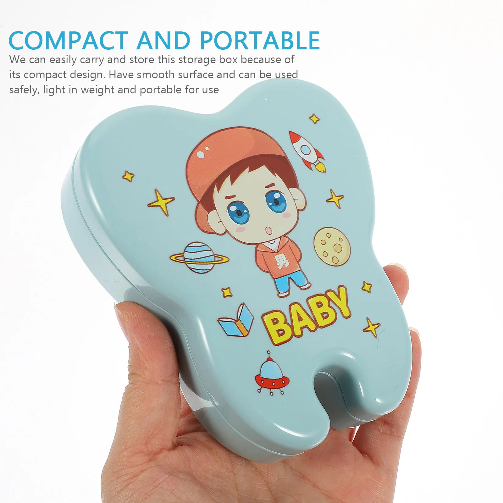 Cartoon Bracket Tooth Storage Box Child Newborn Infant Gifts Baby Stroller Plastic Children Container Keepsake Organizer