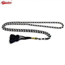 Tasbih Black Resin 99 Rosary beads Muslim gift Islamic handmade Turkish black tassel Misbaha Eid ramadan gift