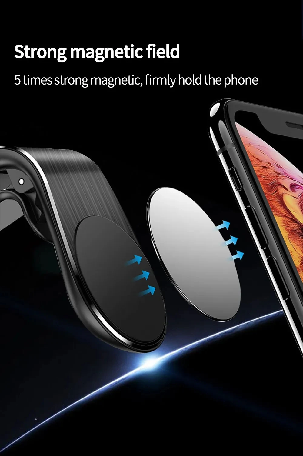 Dudukan Ponsel Mobil Magnetik Universal, Penyangga Smartphone GPS untuk IPhone 13 12 11 Pro Max Huawei Xiaomi Samsung