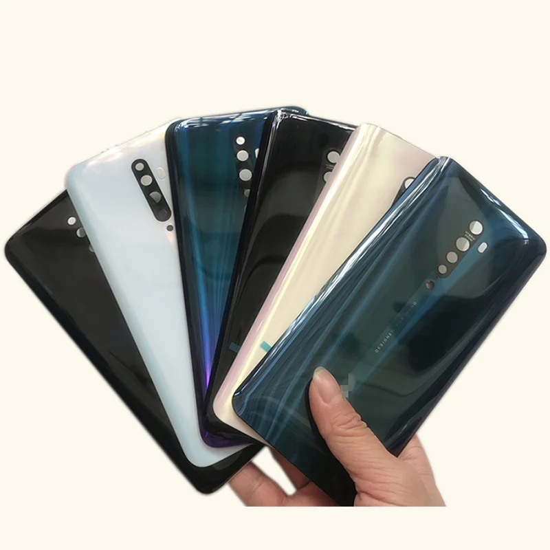 Original Oppo Reno 2F Reno 2 Back Battery Cover Door Housing case Rear Glass lens parts Replacement