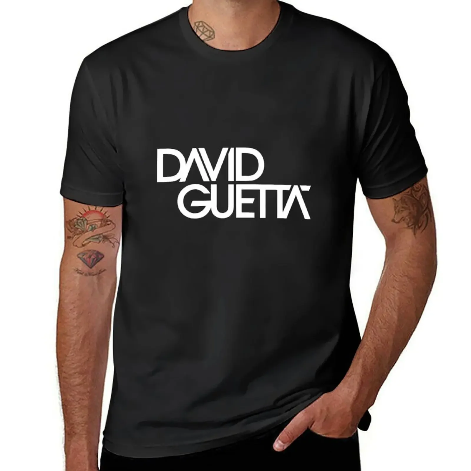 David Guetta T-Shirt man clothes oversized men tshirt