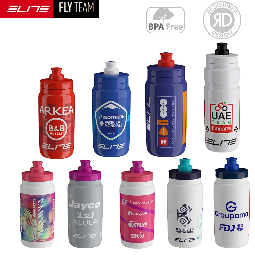 

ELITE FLY TEAM Original Road Bicycle Sports Water Cup Mountain Bike Ultra Light Cycling Water Bottle
