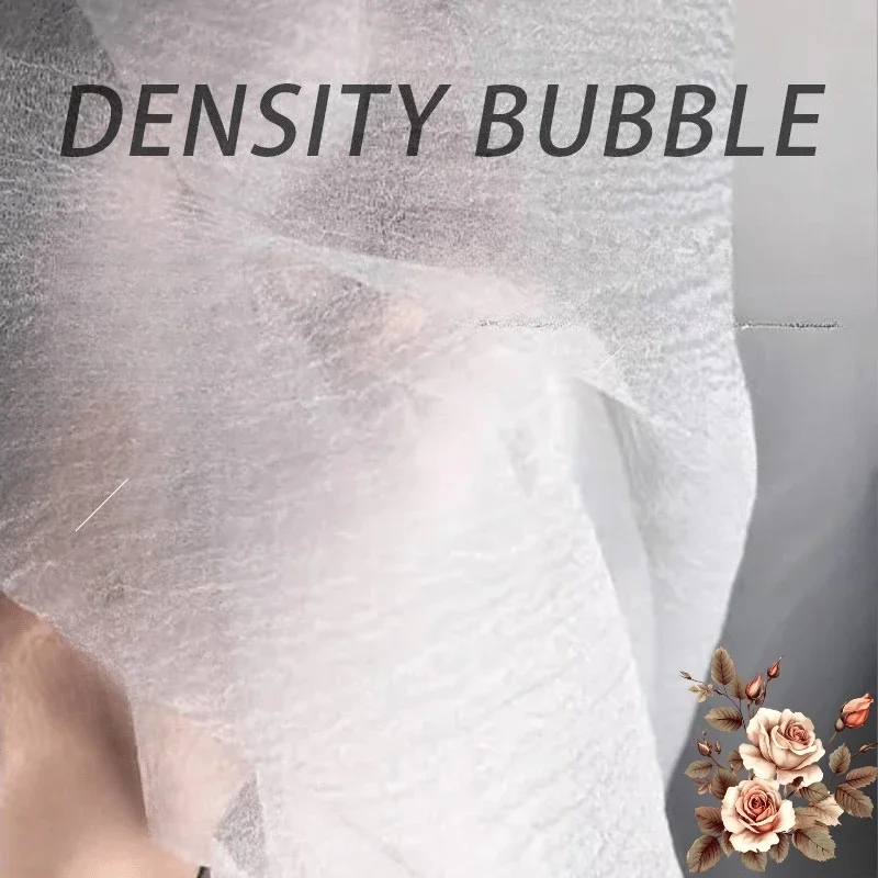 Tela de Organza de hilo de espuma arrugada de alta gama, Material transparente ligeramente rígido para falda hinchada, costura tridimensional DIY