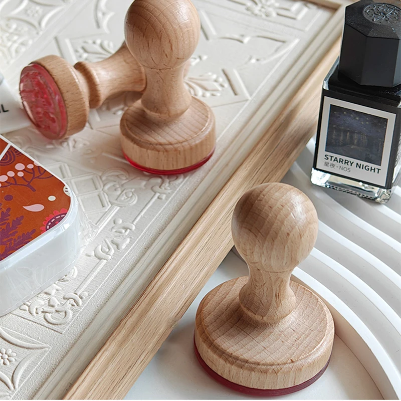 شعار مخصص خشبي المطاط ختم شخصية اسم ختم شعار الأعمال التخصيص للحرف المكتبية DIY | تصميم مجاني #3