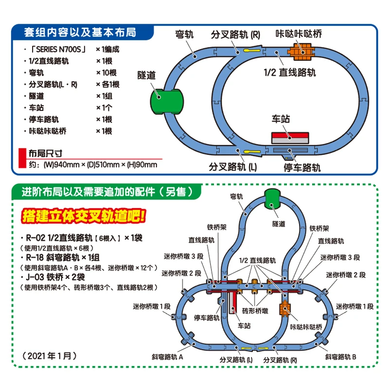 TAKARA TOMY Pule Road Road three-car electric train N700S Shinkansen base set 178606 track,toy for boys,children's birthday gift