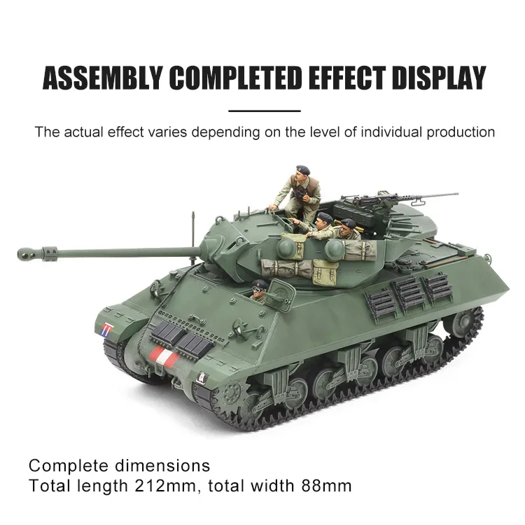 TAMIYA Kit de modelo de tanque ensamblado 35366 Tanque destructor británico M10 IIC Aquiles 1/35