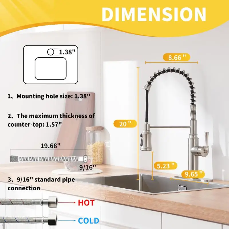 Modern Touchless Infrared Kitchen Faucet: Sleek Stainless Steel Design for Water-Saving and Hygienic Cooking Solutions