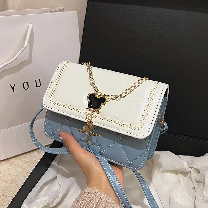 

Women's Plaid Bag, New Chain Crossbody Bag, Versatile and Fashionable Party Commuting Small Square Bags