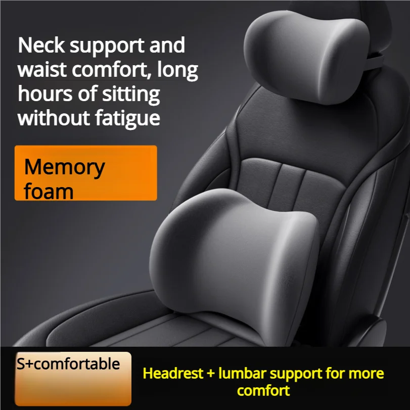 

Car Headrest Lumbar Support Neck Pillow In-car Memory Foam Neck Rest In-car Lumbar Support Seat Universal Cushion For All Season