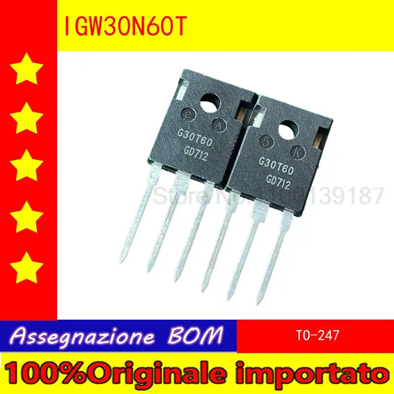 10pcs/lot   G30T60 IGW30N60T TO-247 IGBT field effect 30A 600V