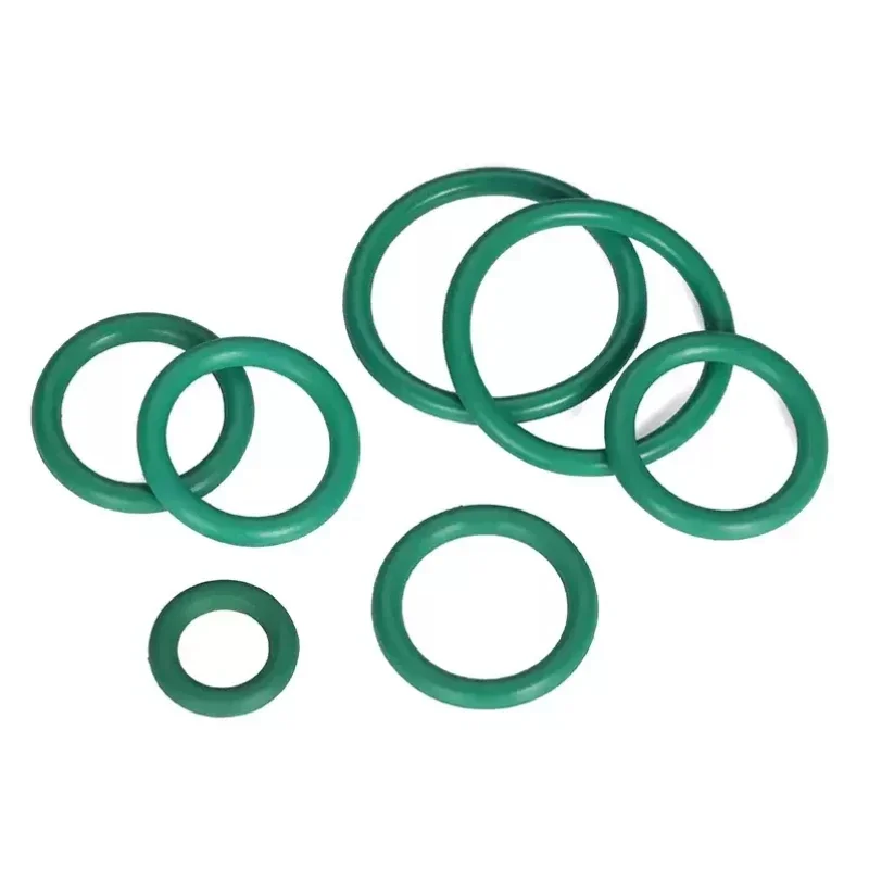 FKM O-ring Green Fluororubber Rubber Sealing Gasket O Ring CS1/1.5/2.0mm Oil Resistant Acid Alkali Resistant O-Ring Kit