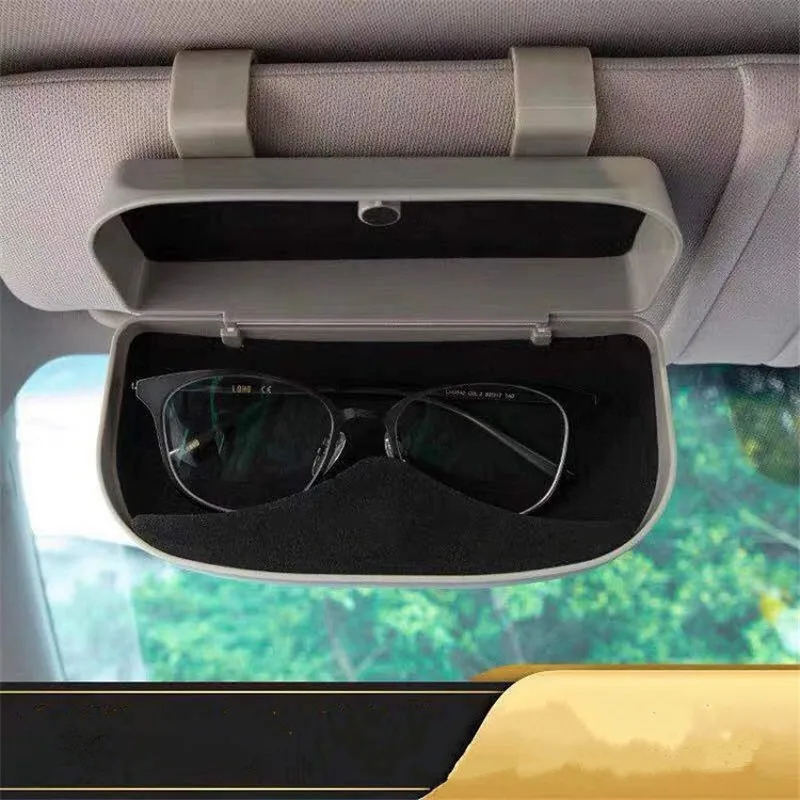 Car Glasses Case Sunglasses Storage Box 4 Colors Auto Interior Accessories Glasses Holder Sun Visor Automobiles  thickness