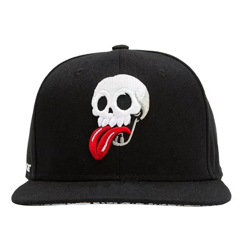 Cappelli hip-hop con ricamo scheletro unisex Cappelli da baseball snapback casual regolabili primavera autunno Cappello per protezione solare da esterno