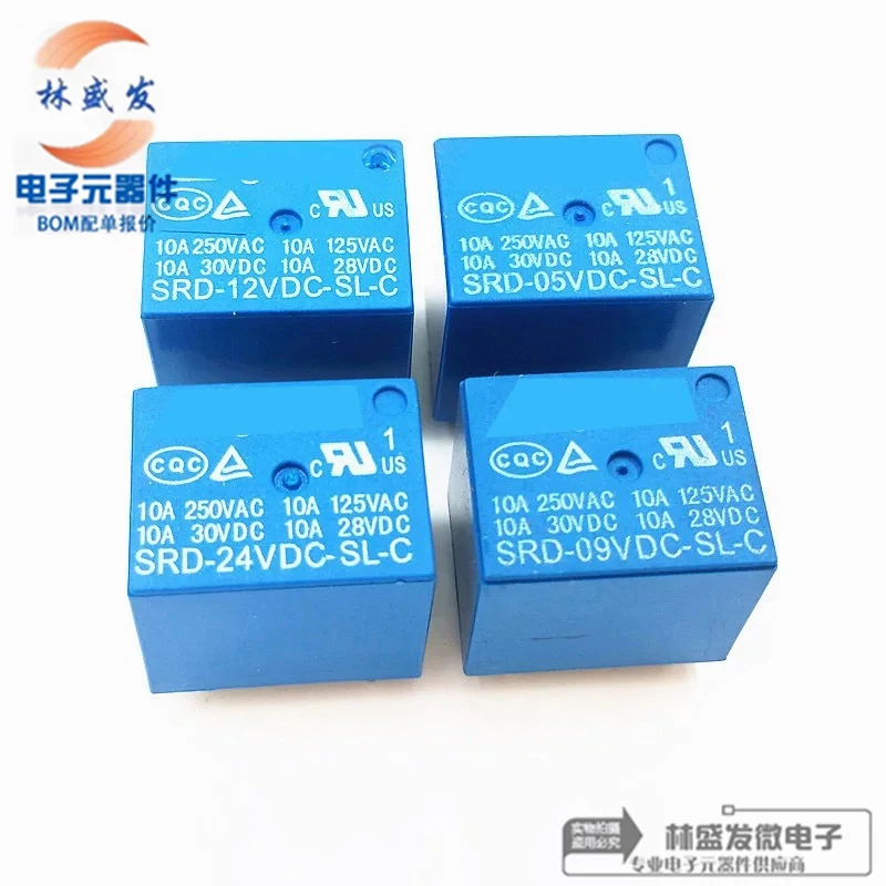 50PCS/lot SRD-12VDC-SL-C SRD-12VDC-SL-A SRD-24VDC-SL 3V 5V 6V 9V 48VDC 10A 4/5pin SRD series relay 100% new