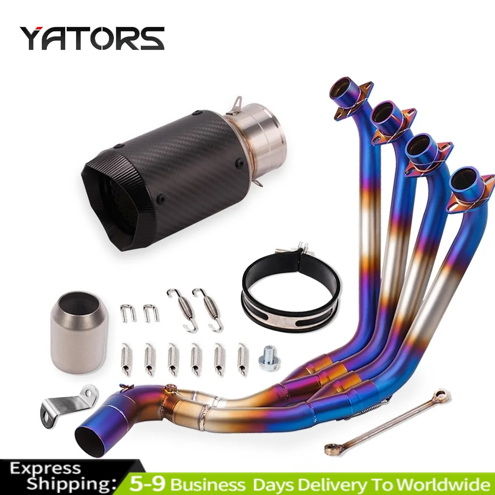 

For Honda CBR650R/F 2014-2023 Slip Exhaust System Header Pipe Muffler Blue Exhausts Pipes